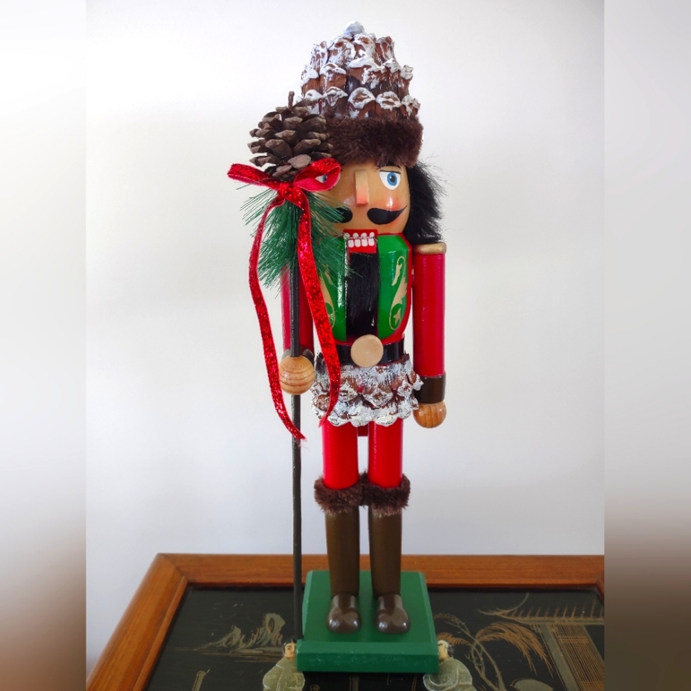 Holiday Lane Pinecone Nutcracker